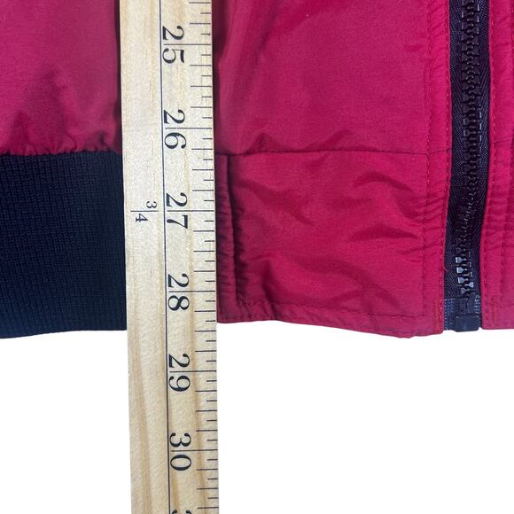 Vintage Red Nylon Fleece Lined Bomber Jacket XL | Workwear Utility 90s Y2K Retro - Picture 14 of 14